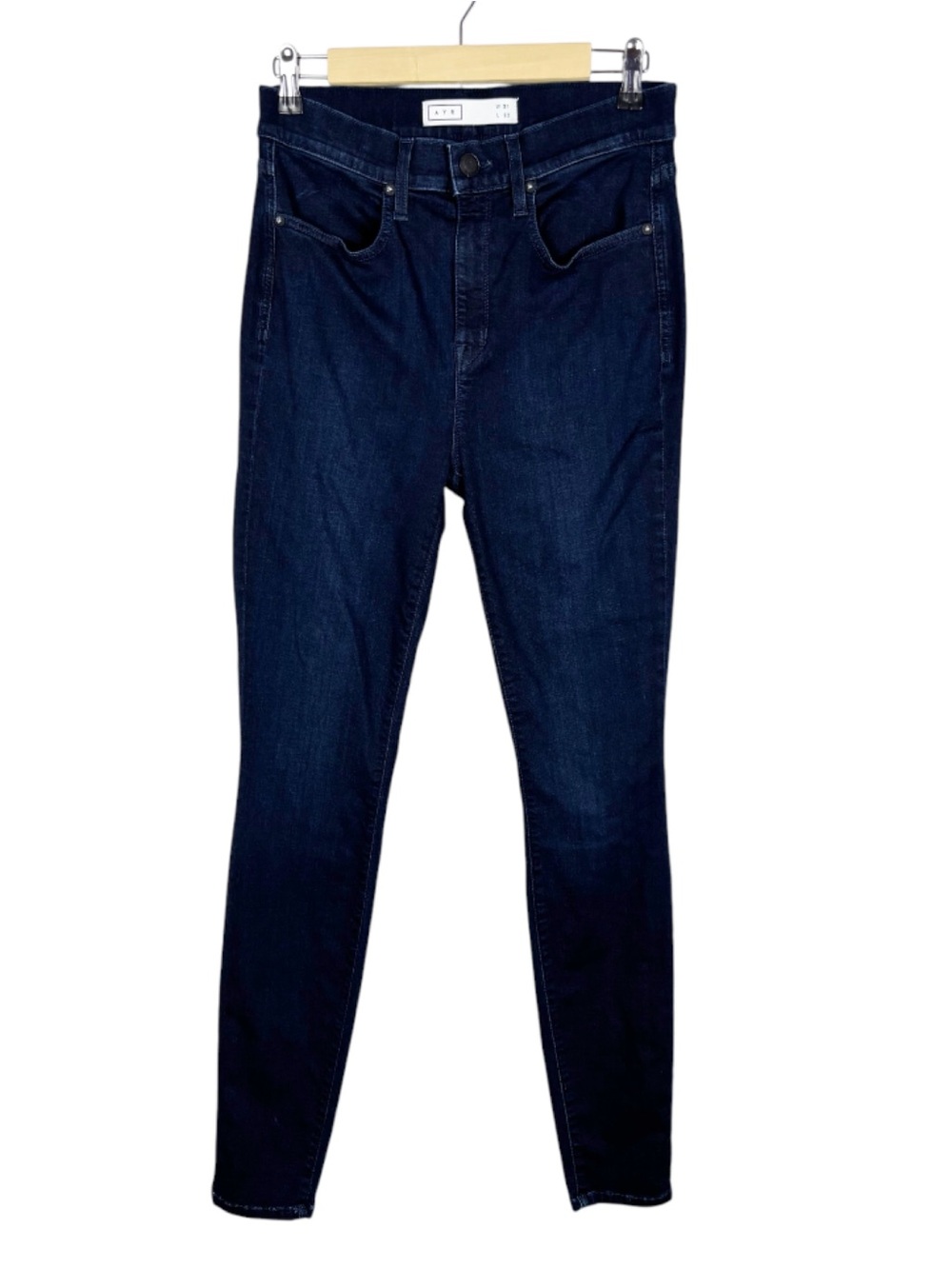 AYR The Hi Rise Skinny Jeans Blue Dark Denim Size 31